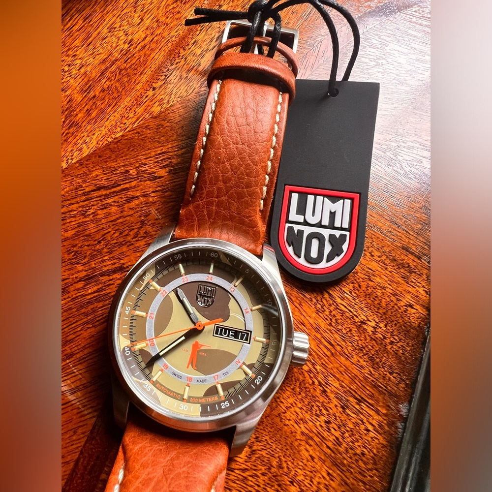LUMINOX AUTOMATIC FIELD WATCH IN ORIGINAL CAMO - Ball and Buck Edition - NWT
